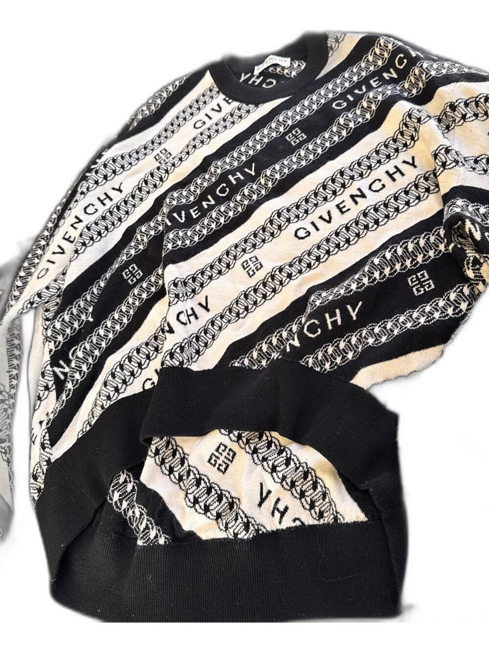 Givenchy 4G Chain Jacquard Crewneck Sweater Mens M